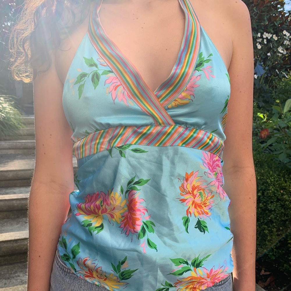 Vintage flower halter top!!